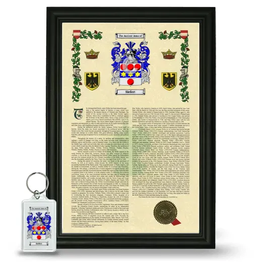 Siefert Framed Armorial History and Keychain - Black