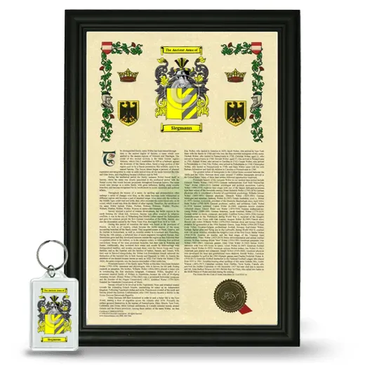 Siegmann Framed Armorial History and Keychain - Black