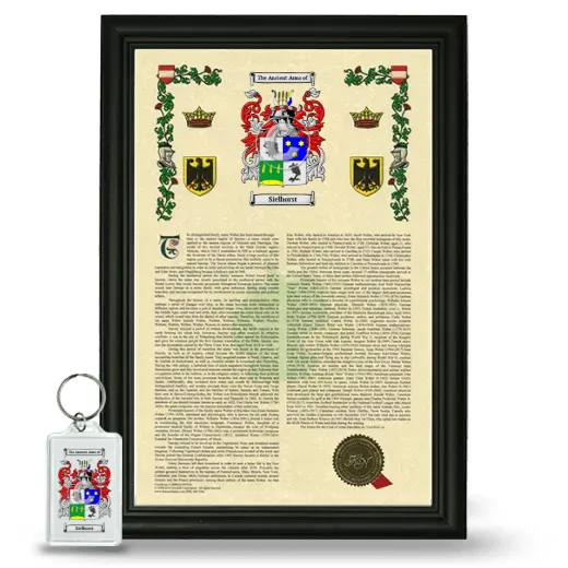 Sielhorst Framed Armorial History and Keychain - Black
