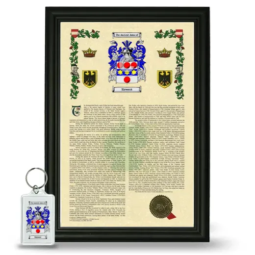 Siewert Framed Armorial History and Keychain - Black