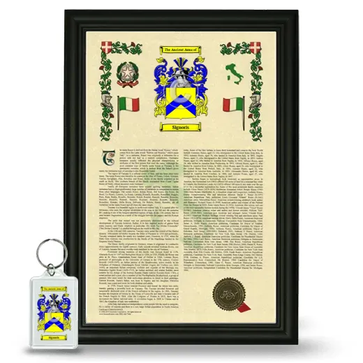 Signoris Framed Armorial History and Keychain - Black