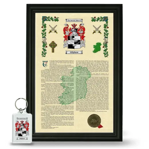 Silliphant Framed Armorial History and Keychain - Black