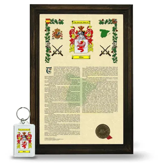 Silva Framed Armorial History and Keychain - Brown