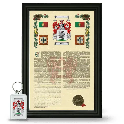 Simo Framed Armorial History and Keychain - Black