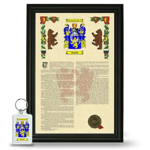 Simonin Framed Armorial History and Keychain - Black
