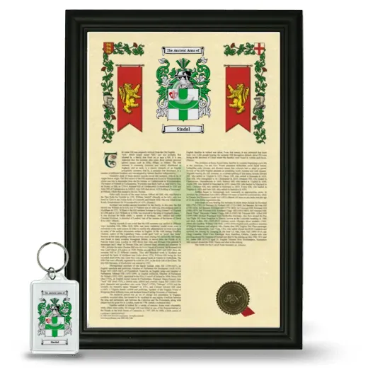 Sindal Framed Armorial History and Keychain - Black