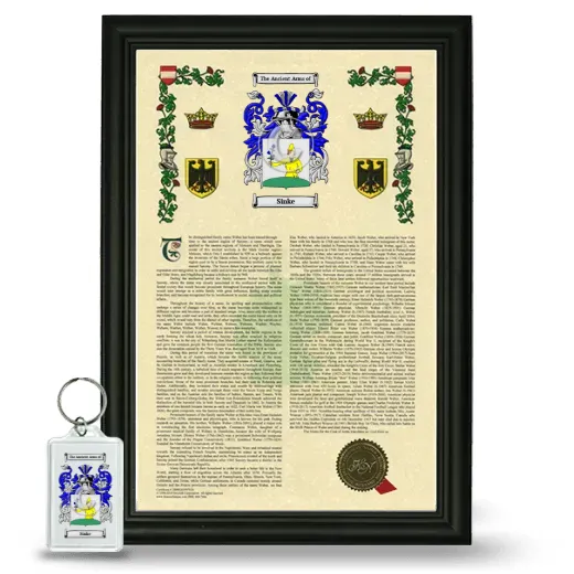 Sinke Framed Armorial History and Keychain - Black