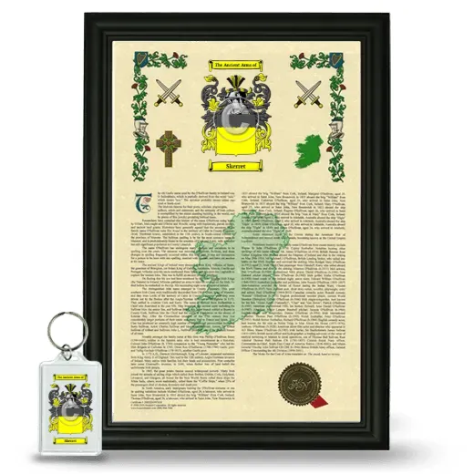Skerret Framed Armorial History and Keychain - Black