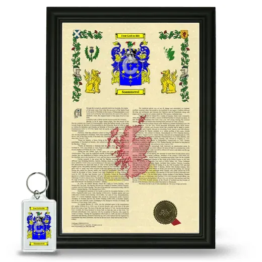 Soammerul Framed Armorial History and Keychain - Black