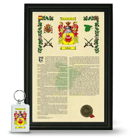 Solares Framed Armorial History and Keychain - Black