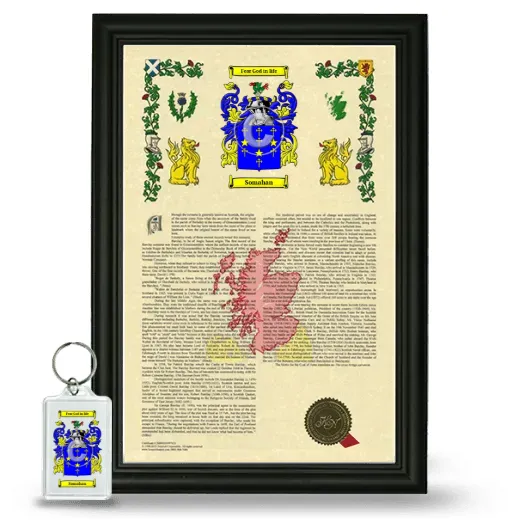 Somahan Framed Armorial History and Keychain - Black
