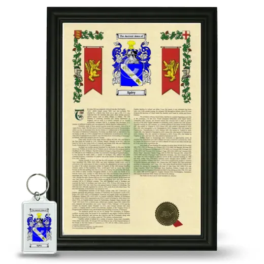 Spivy Framed Armorial History and Keychain - Black