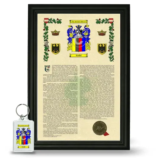 Stadel Framed Armorial History and Keychain - Black