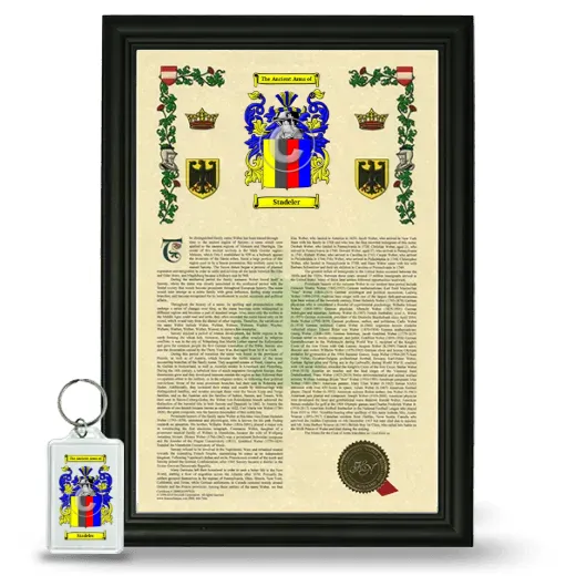 Stadeler Framed Armorial History and Keychain - Black