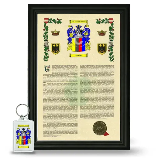 Stadler Framed Armorial History and Keychain - Black
