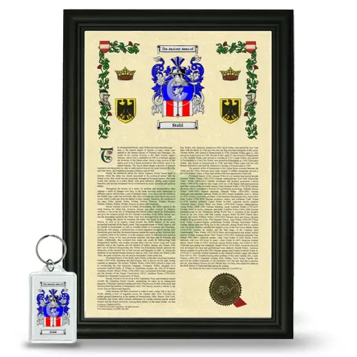 Stahl Framed Armorial History and Keychain - Black