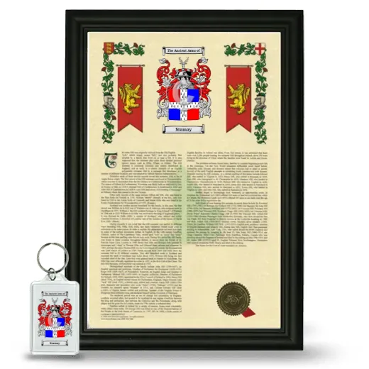 Stamay Framed Armorial History and Keychain - Black