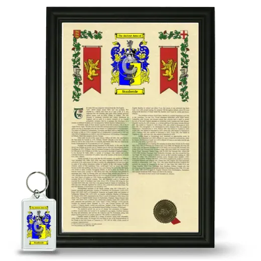 Stanberrie Framed Armorial History and Keychain - Black