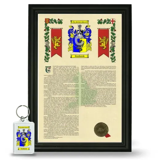 Stanboroh Framed Armorial History and Keychain - Black