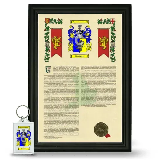 Stanburg Framed Armorial History and Keychain - Black