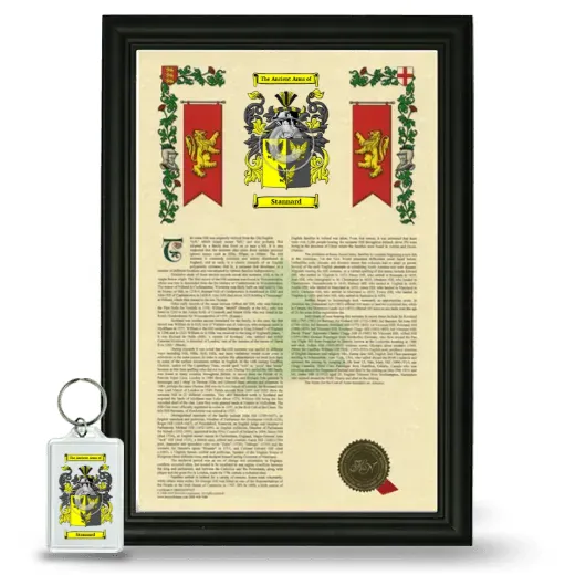 Stannard Framed Armorial History and Keychain - Black