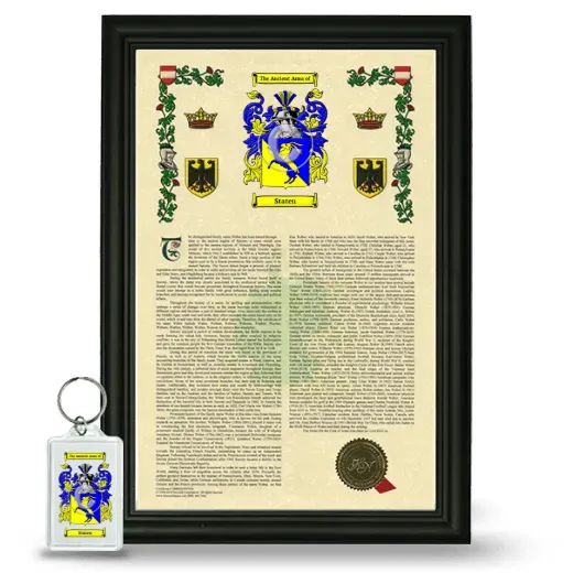 Staten Framed Armorial History and Keychain - Black