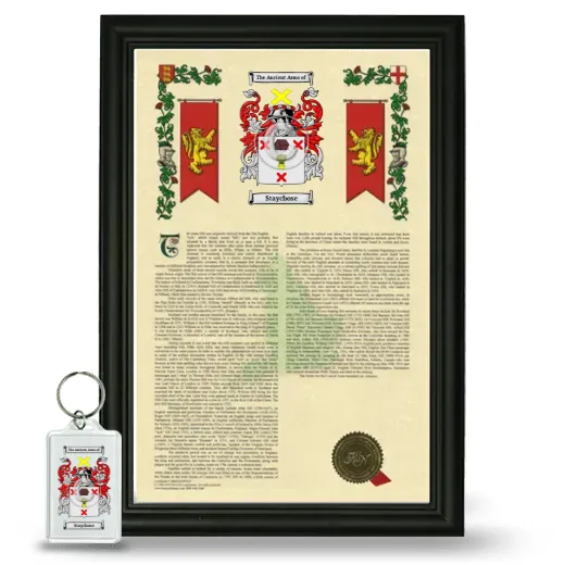 Staychose Framed Armorial History and Keychain - Black