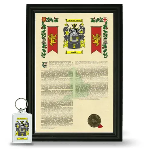 Steckley Framed Armorial History and Keychain - Black