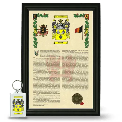 Stehlik Framed Armorial History and Keychain - Black