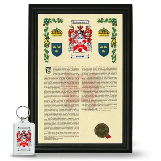 Stenback Framed Armorial History and Keychain - Black