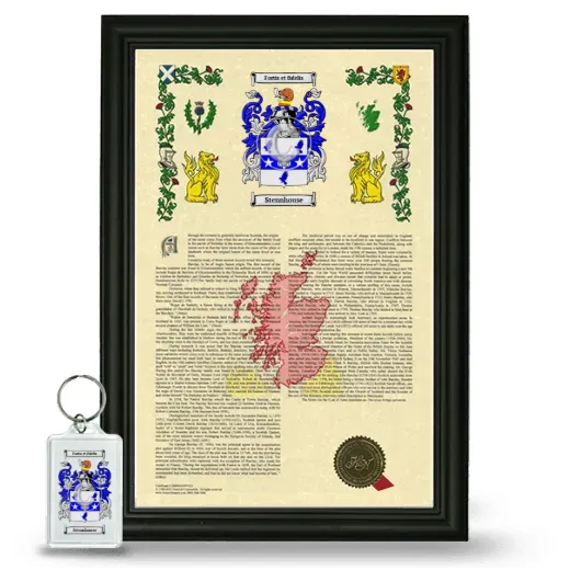 Stennhouse Framed Armorial History and Keychain - Black