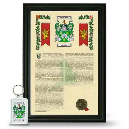 Stermer Framed Armorial History and Keychain - Black