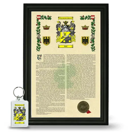 Stol Framed Armorial History and Keychain - Black