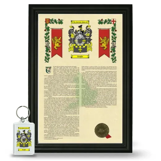 Stoyle Framed Armorial History and Keychain - Black