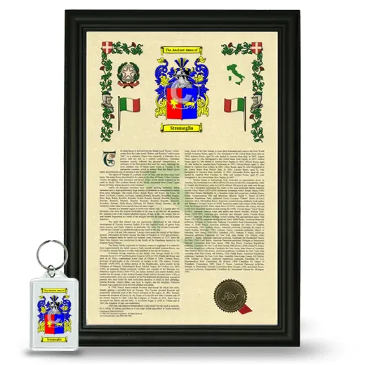 Stramaglia Framed Armorial History and Keychain - Black