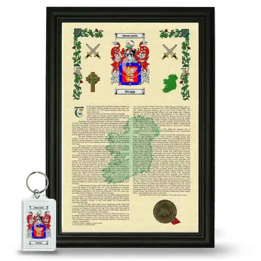 Strapp Framed Armorial History and Keychain - Black