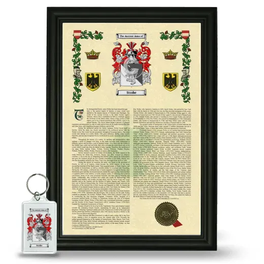 Strobe Framed Armorial History and Keychain - Black