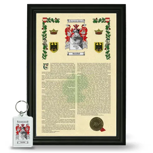 Stroebel Framed Armorial History and Keychain - Black