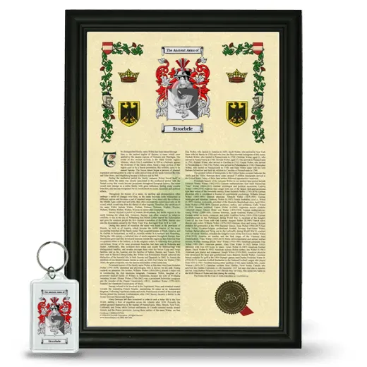 Stroebele Framed Armorial History and Keychain - Black