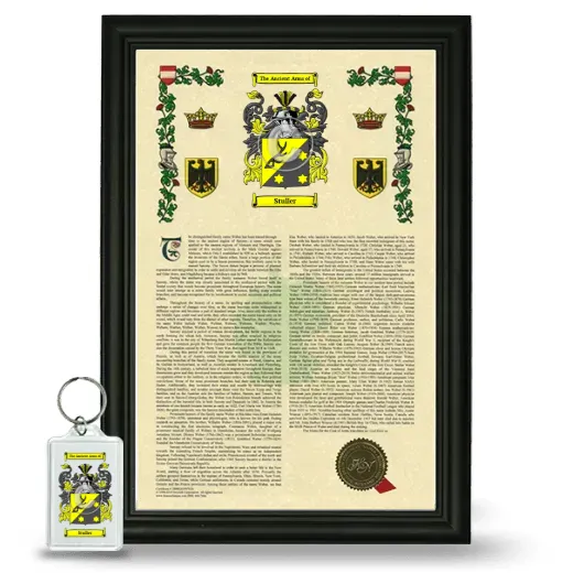 Stuller Framed Armorial History and Keychain - Black
