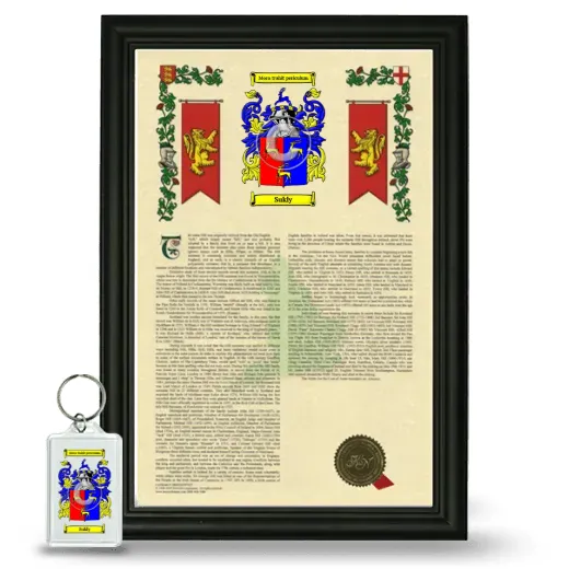 Sukly Framed Armorial History and Keychain - Black