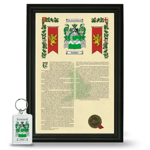 Summer Framed Armorial History and Keychain - Black