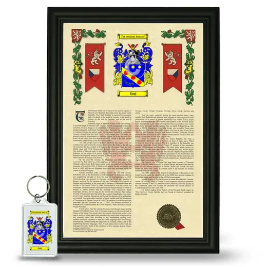 Svaj Framed Armorial History and Keychain - Black