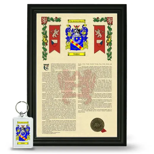 Svejcar Framed Armorial History and Keychain - Black