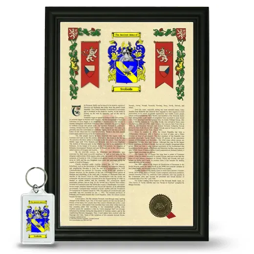 Svoboda Framed Armorial History and Keychain - Black