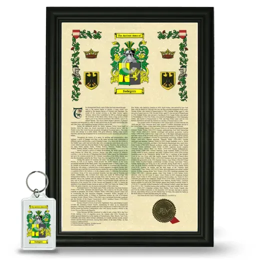 Swiegers Framed Armorial History and Keychain - Black