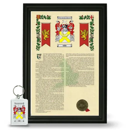 Sylke Framed Armorial History and Keychain - Black