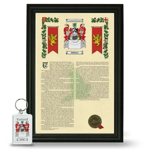 Sylvayne Framed Armorial History and Keychain - Black