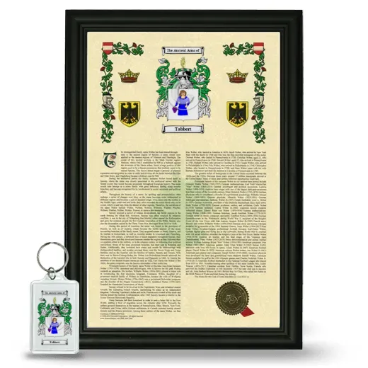 Tabbert Framed Armorial History and Keychain - Black
