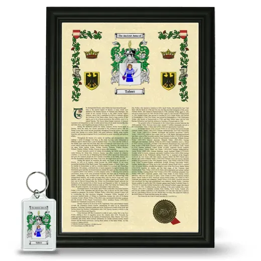 Tabert Framed Armorial History and Keychain - Black
